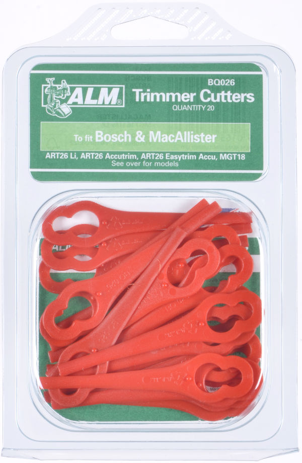 Plastic Blades (Red) for Bosch & other trimmers - 20 Pack - Click Image to Close